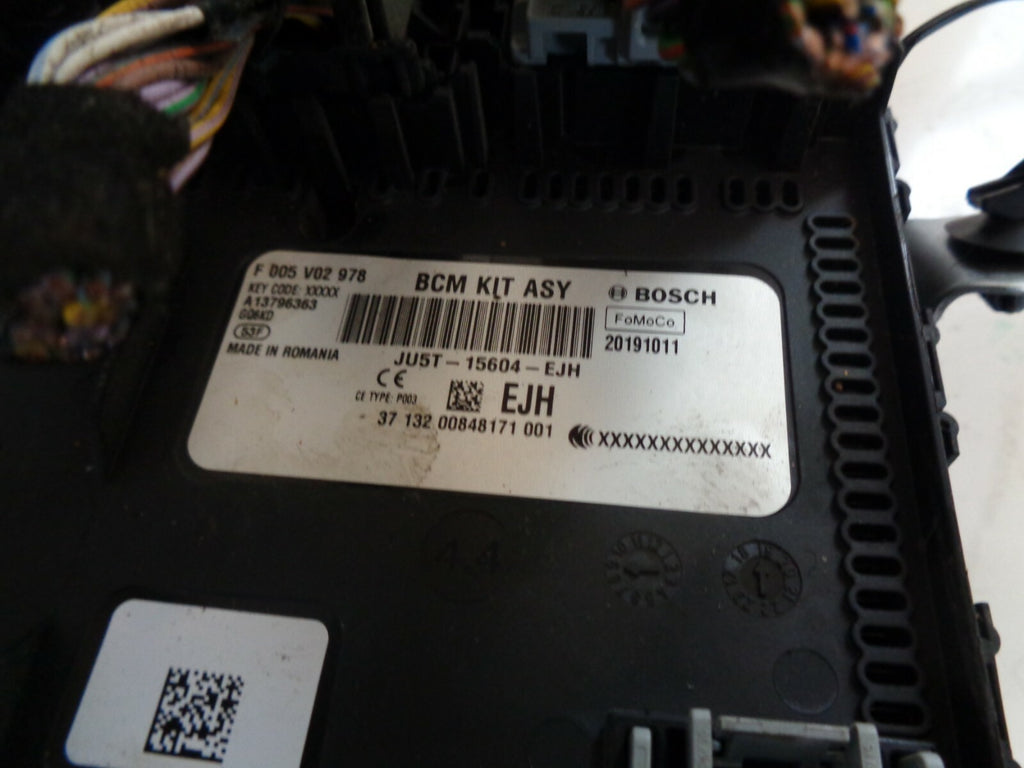 FORD ECOSPORT 2019 ST 5 DOOR HATCHBACK BCM BODY CONTROL MODULE JU5T15604EJH
