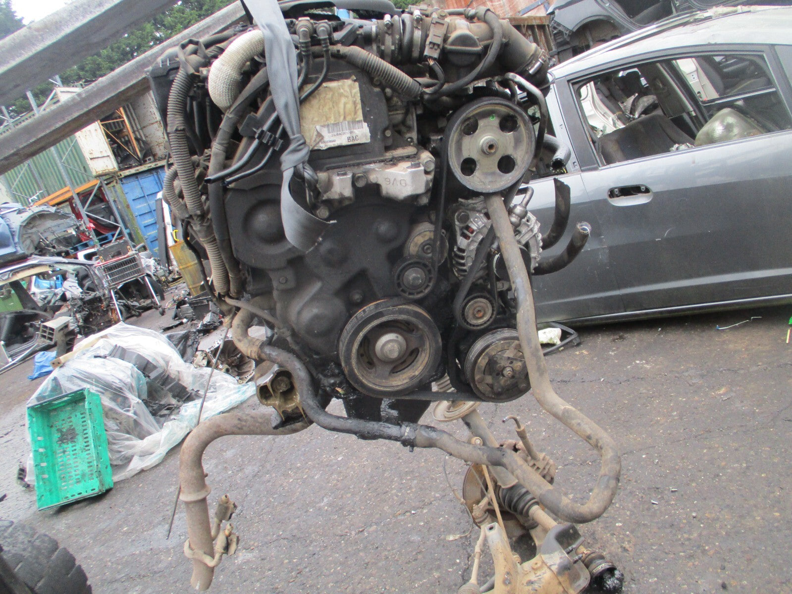 2009 PEUGEOT PARTNER MK2 1.6 HDI DIESEL BARE ENGINE PUMPS INJECTORS 9HX DV6ATED4