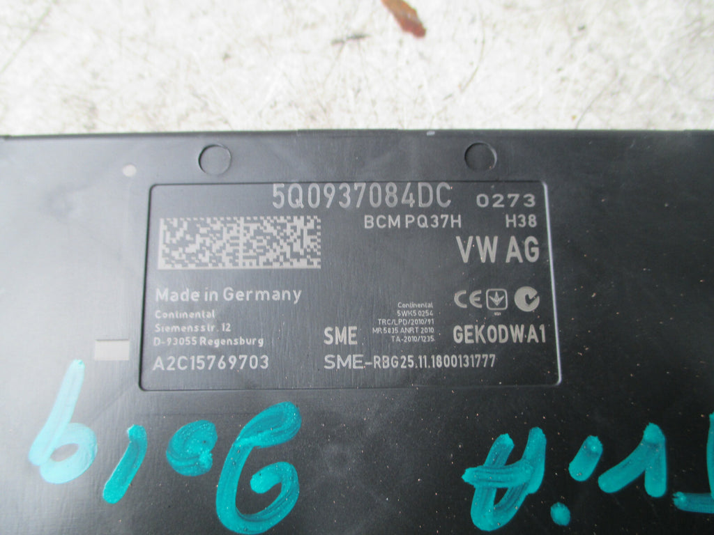 SKODA OCTAVIA 2019 MK4 BODY CONTTROL MODULE 5Q0937084