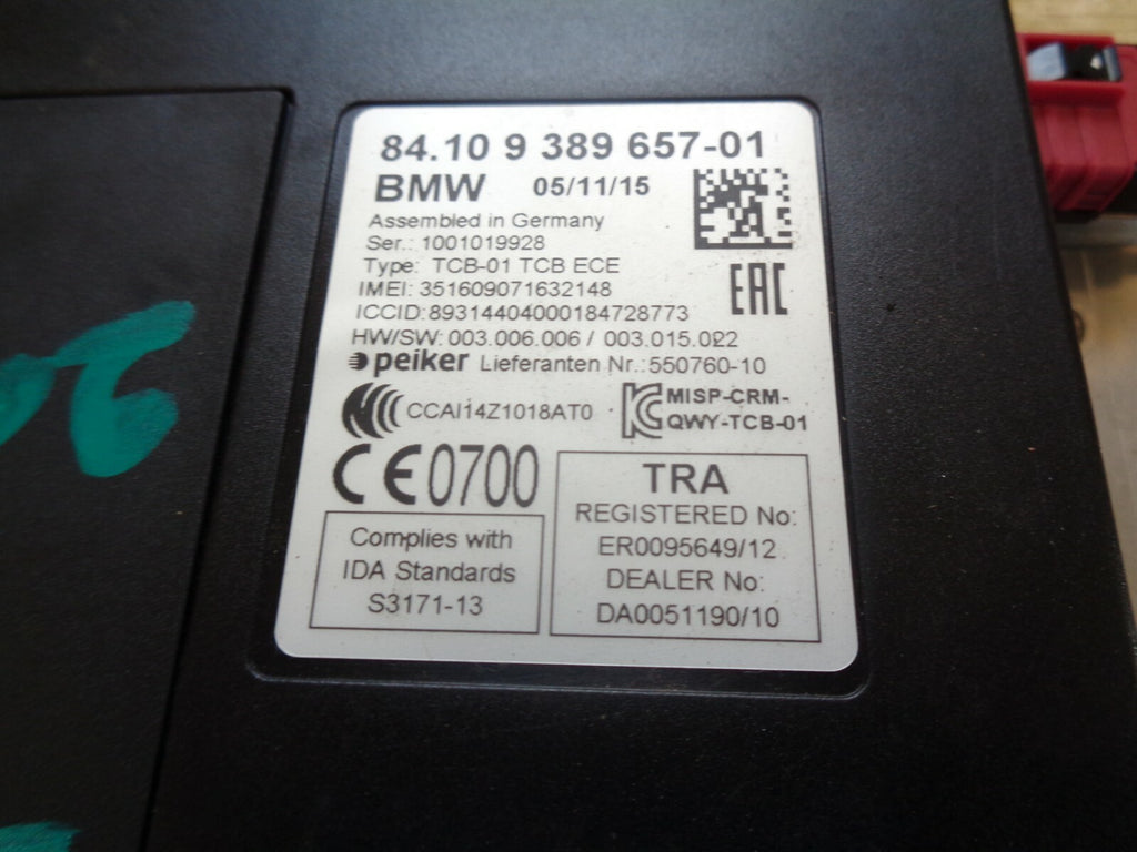 BMW 1 SERIES 2015 BLUETOOTH CONTROL MODULE 55076010
