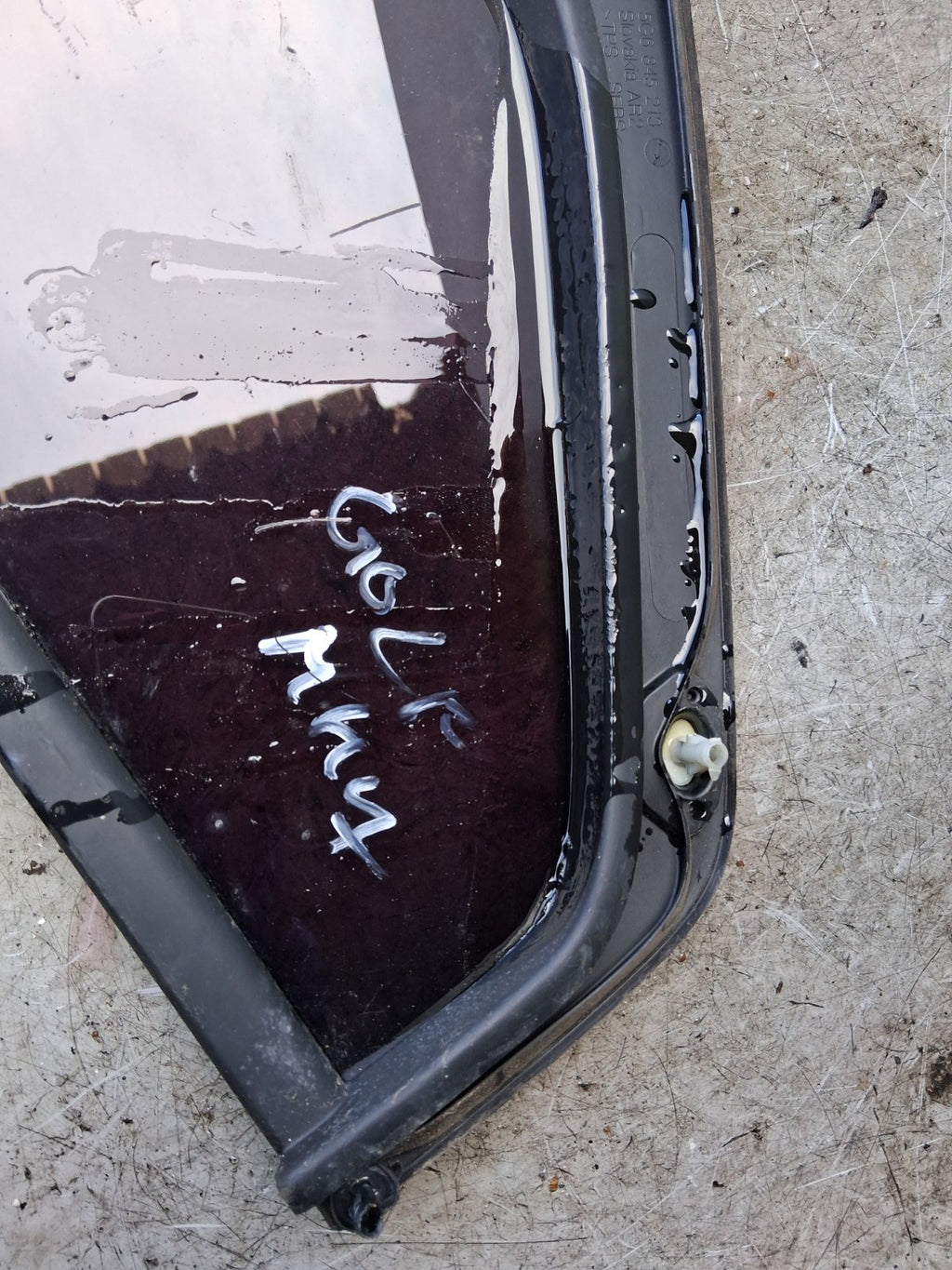 2013 VW VOLKSWAGEN GOLF MK7 NSR PASSENGER SIDE REAR QUARTER GLASS 5G6845213