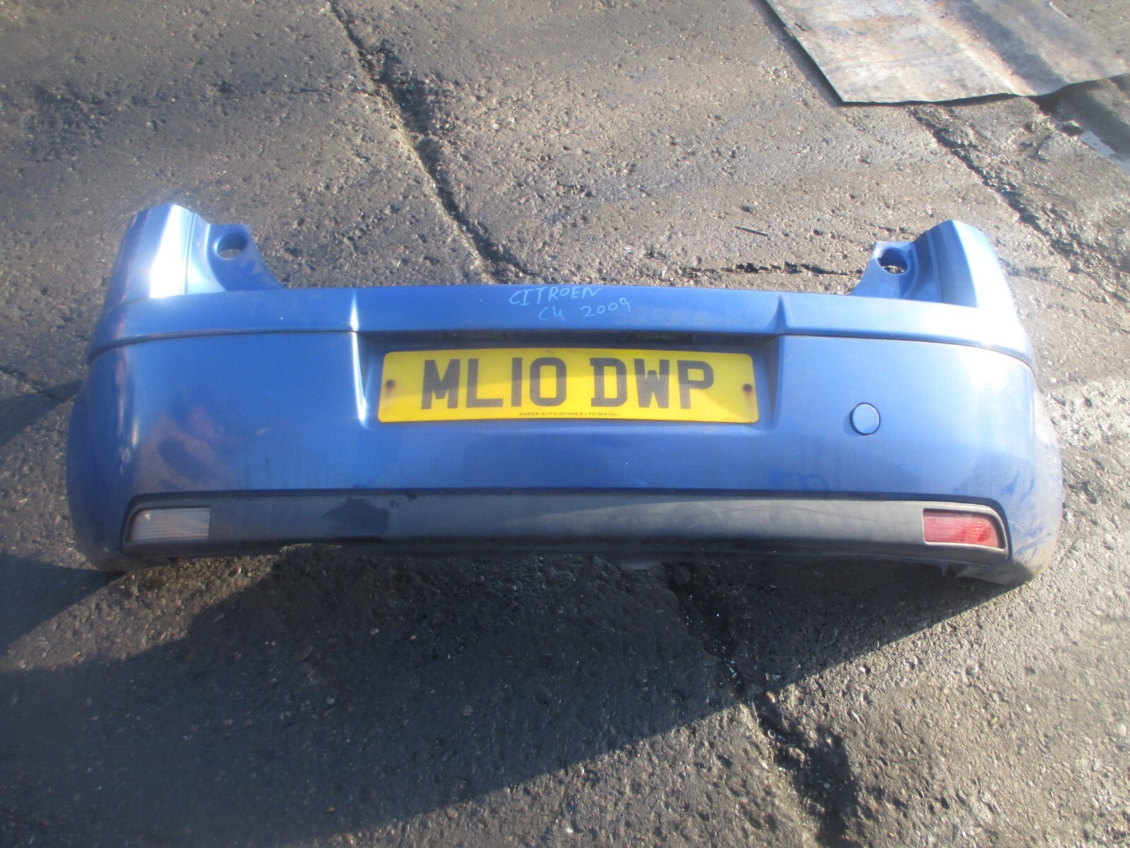 CITROEN C4 2009 REAR COMPLETE BUMPER BLUE