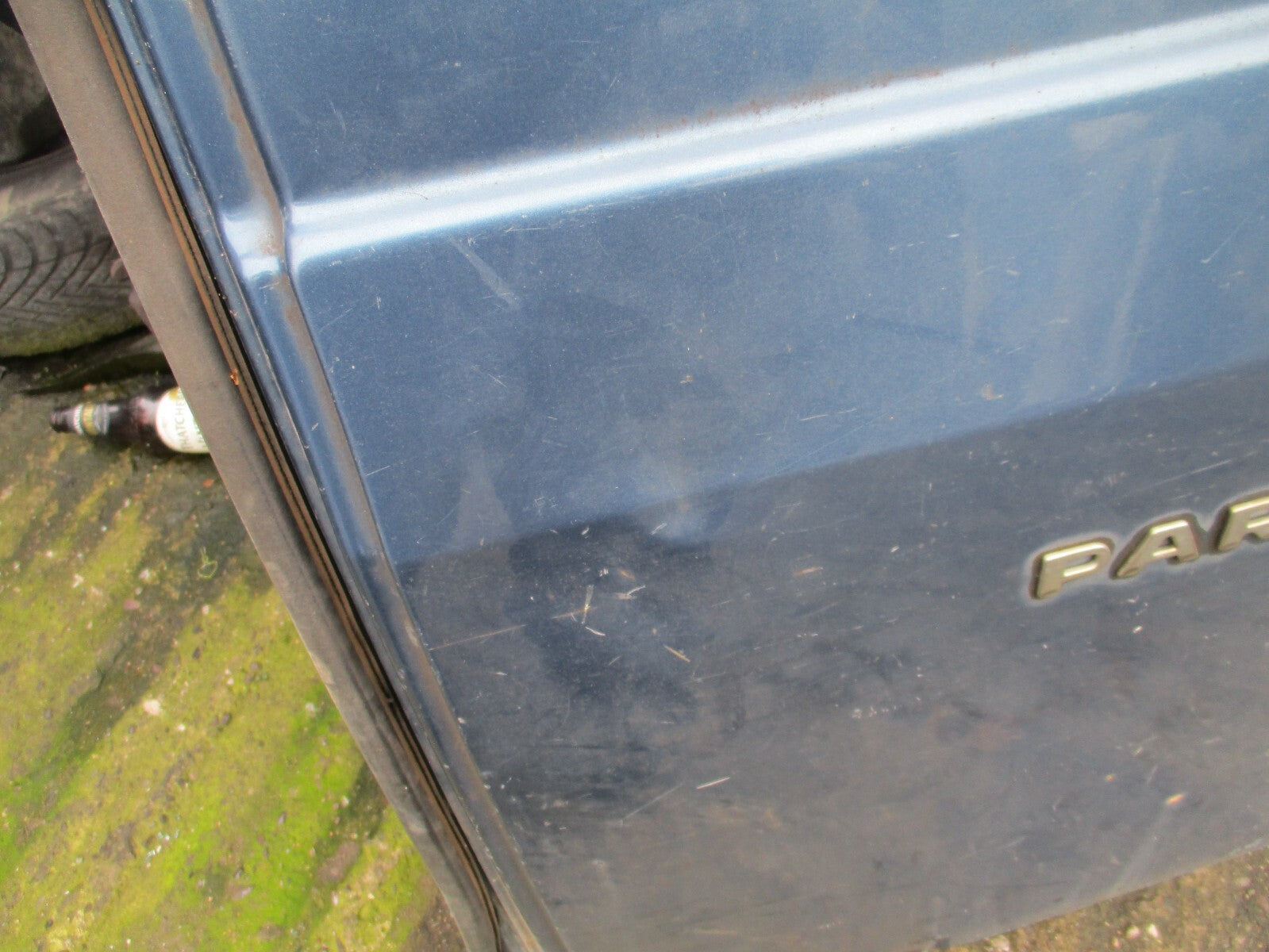 2009 PEUGEOT PARTNER MK2 OSR DRIVER SIDE REAR COMPLETE DOOR BLUE