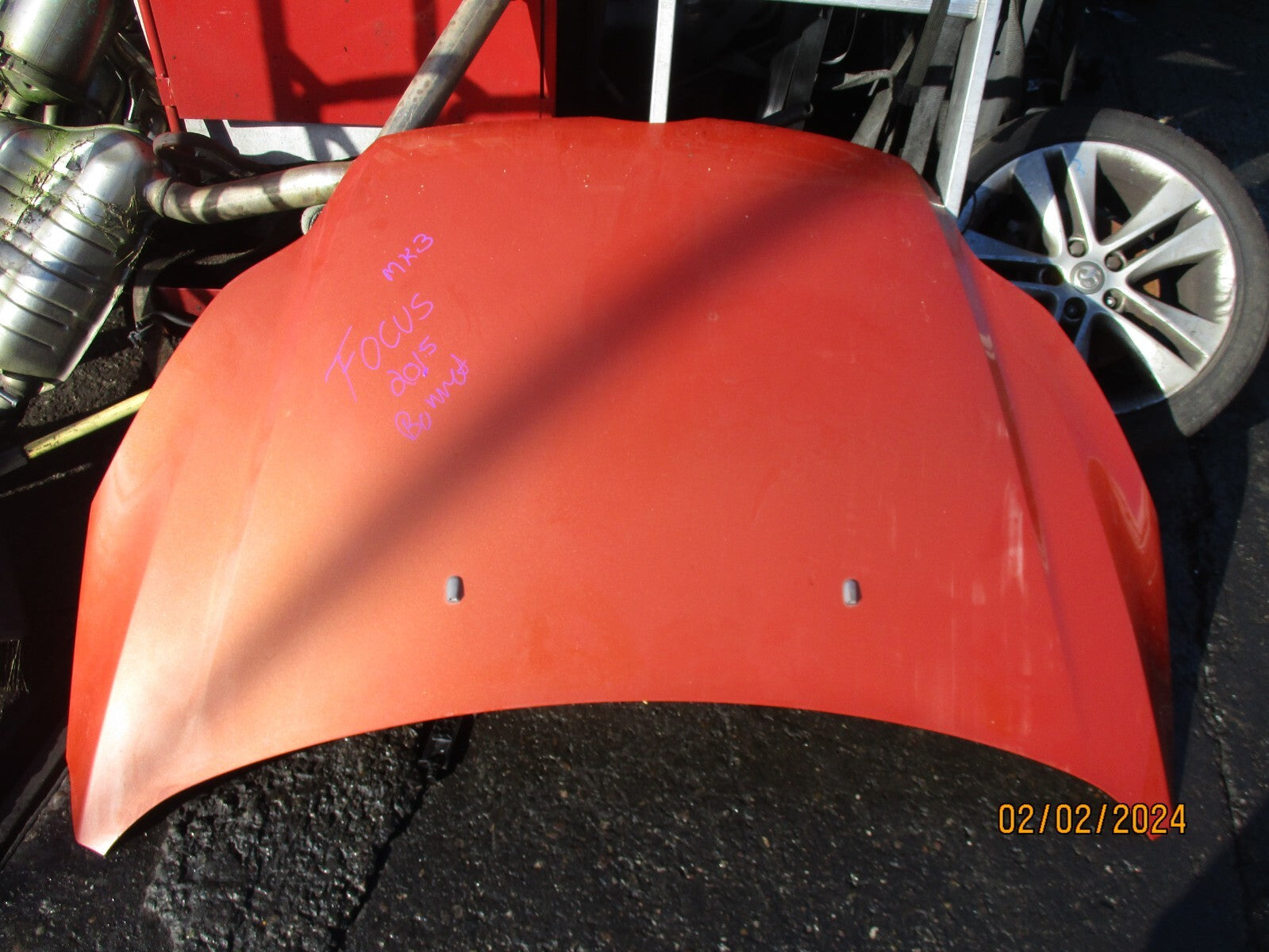 FORD FOCUS MK3 2013 BONNET HOOD IN ORANGE