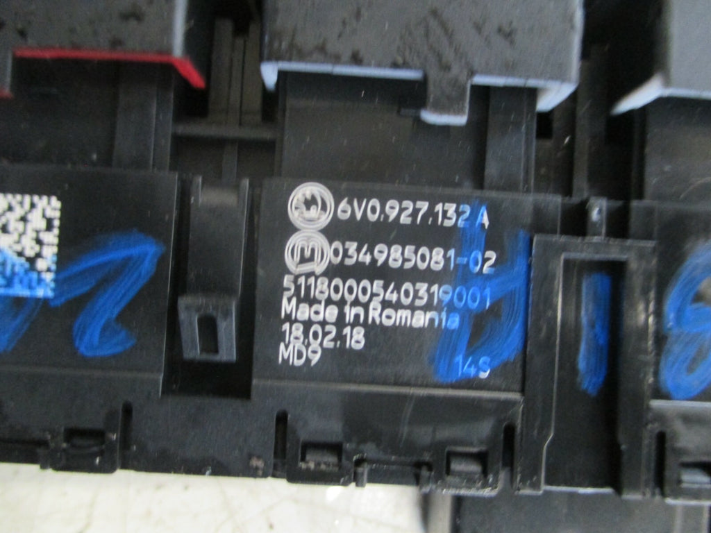SKODA FABIA MK3 2017 CENTRE CONSOLE TRIM SWITCHES 6V0927132A
