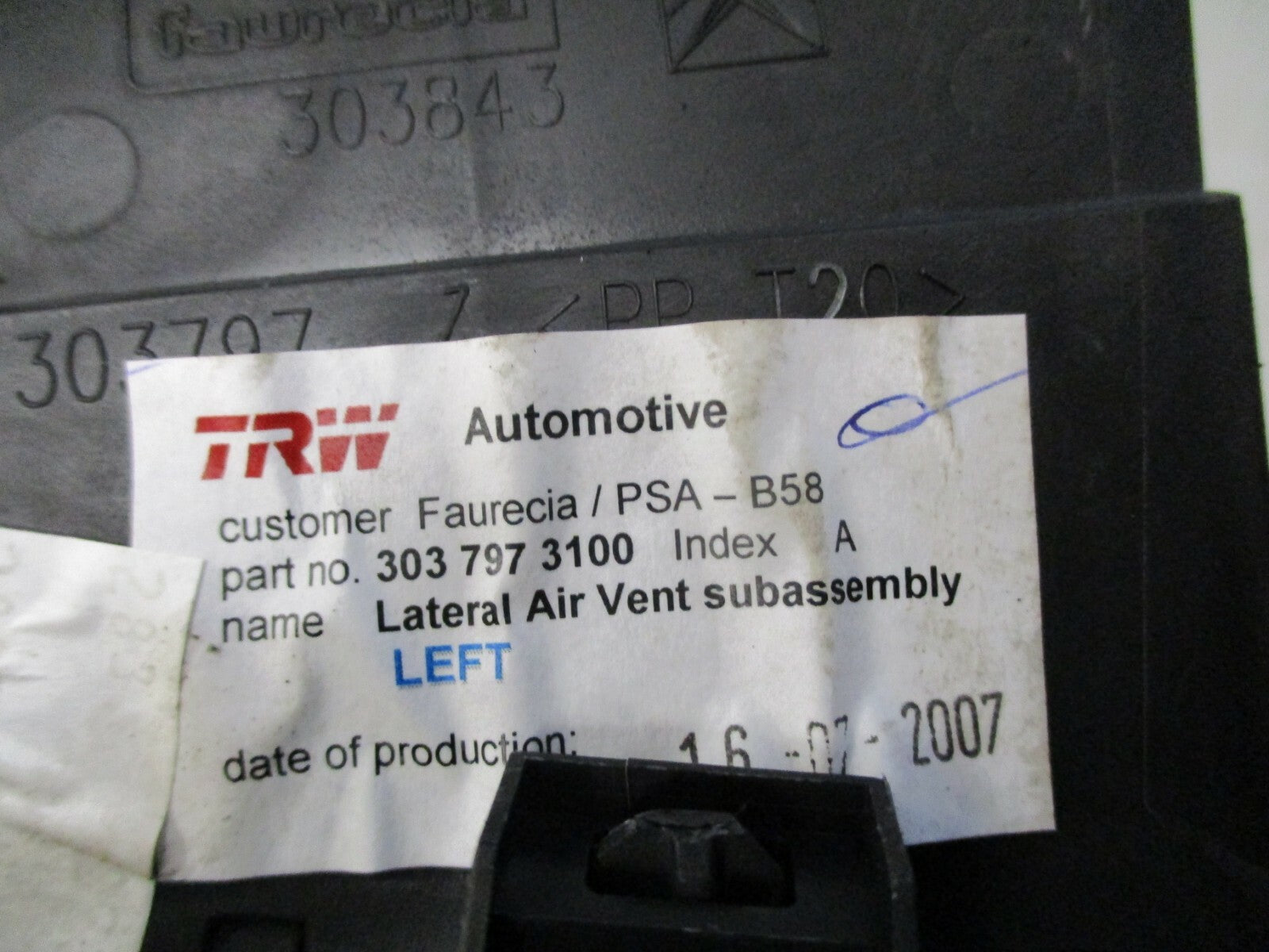 CITROEN C4 PICASSO 2008 HEATER CLIMATE CONTROL SWITCH DIAL AIR VENT 9652389577