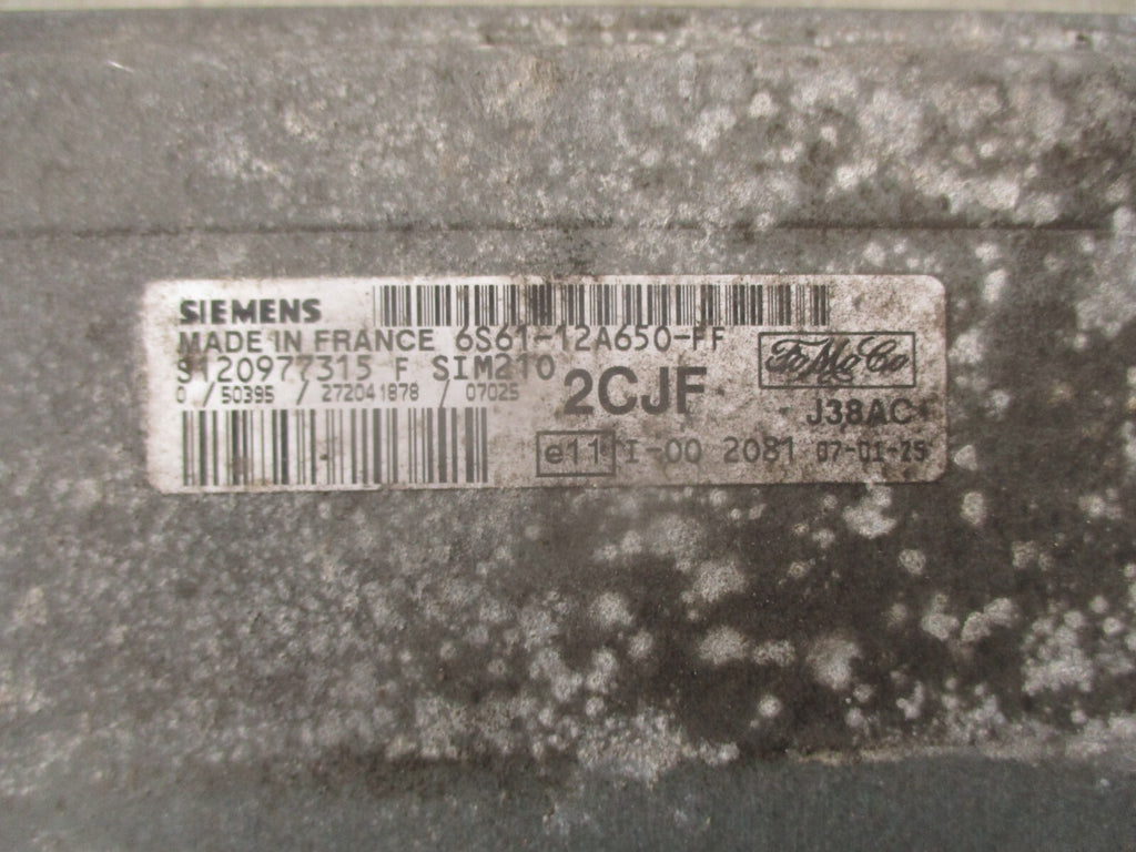 2007 FORD FIESTA MK6  1.2 PETROL ENGINE CONTROL UNIT ECU 6S6112A650FF