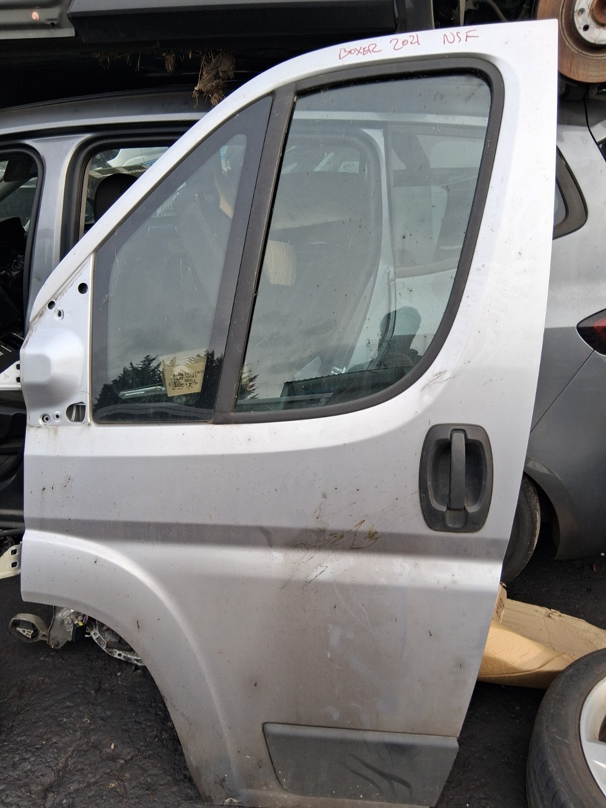 2021 PEUGEOT BOXER MK3 NSF PASSENGER SIDE LEFT FRONT BARE DOOR GREY