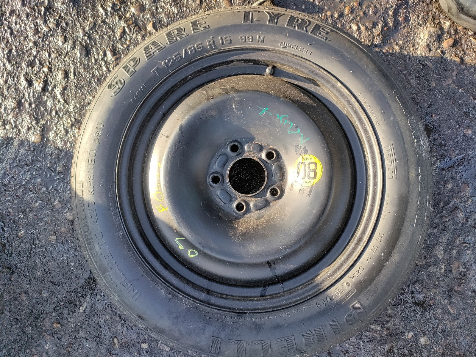 2007 FORD FOCUS MK2 16 INCH SPACESAVER WHEEL WITH TYRE T125/85R16