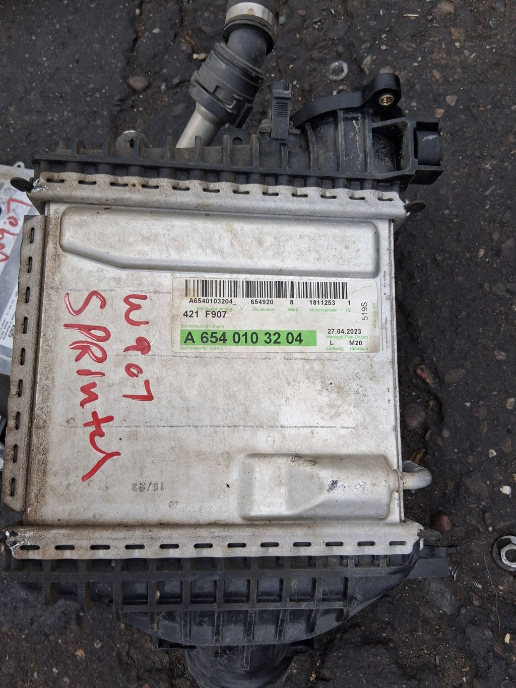 2023 MERCEDES BENZ SPRINTER W907 2.0 DIESEL INTERCOOLER A6540103204