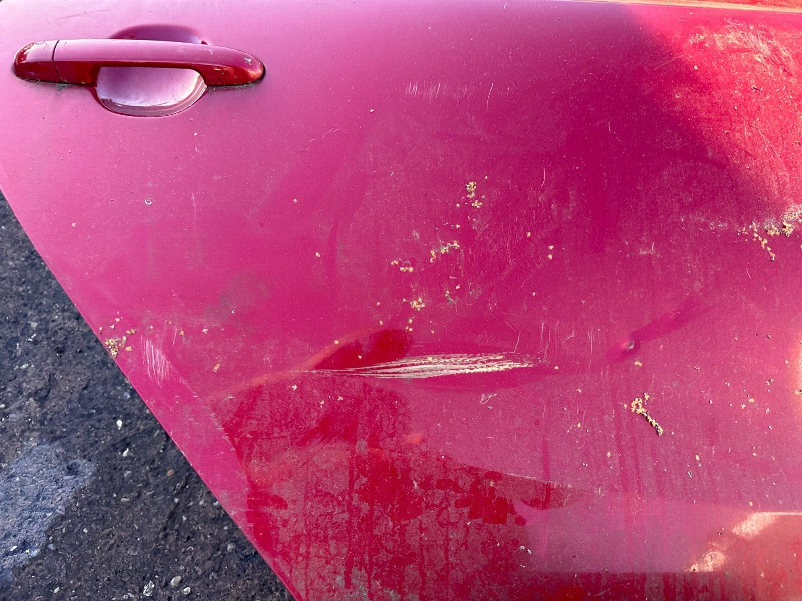 HYUNDAI I 30 2010 OSR DRIVER SIDE REAR COMPLETE DOOR RED