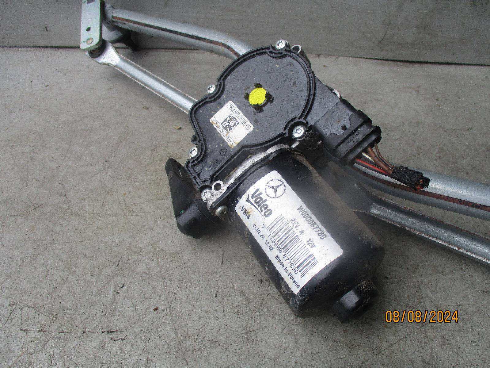 2020 MERCEDES BENZ SPRINTER W907 FRONT WIPER MOTOR W000087789