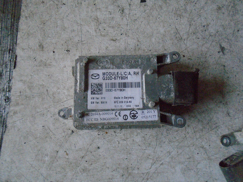 MAZDA 6 2011 MK2 OSR REAR DRIVER SIDE BLIND SPOT CONTROL MODULE G33D67Y80