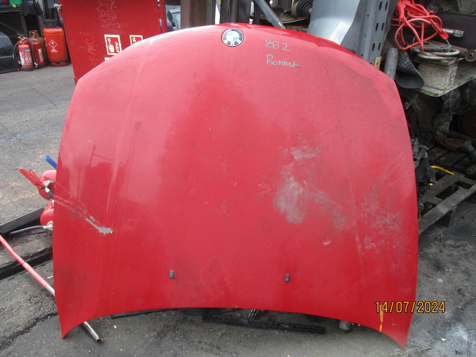 BMW 1 SERIES 2009 E82 FRONT BONNET HOOD RED
