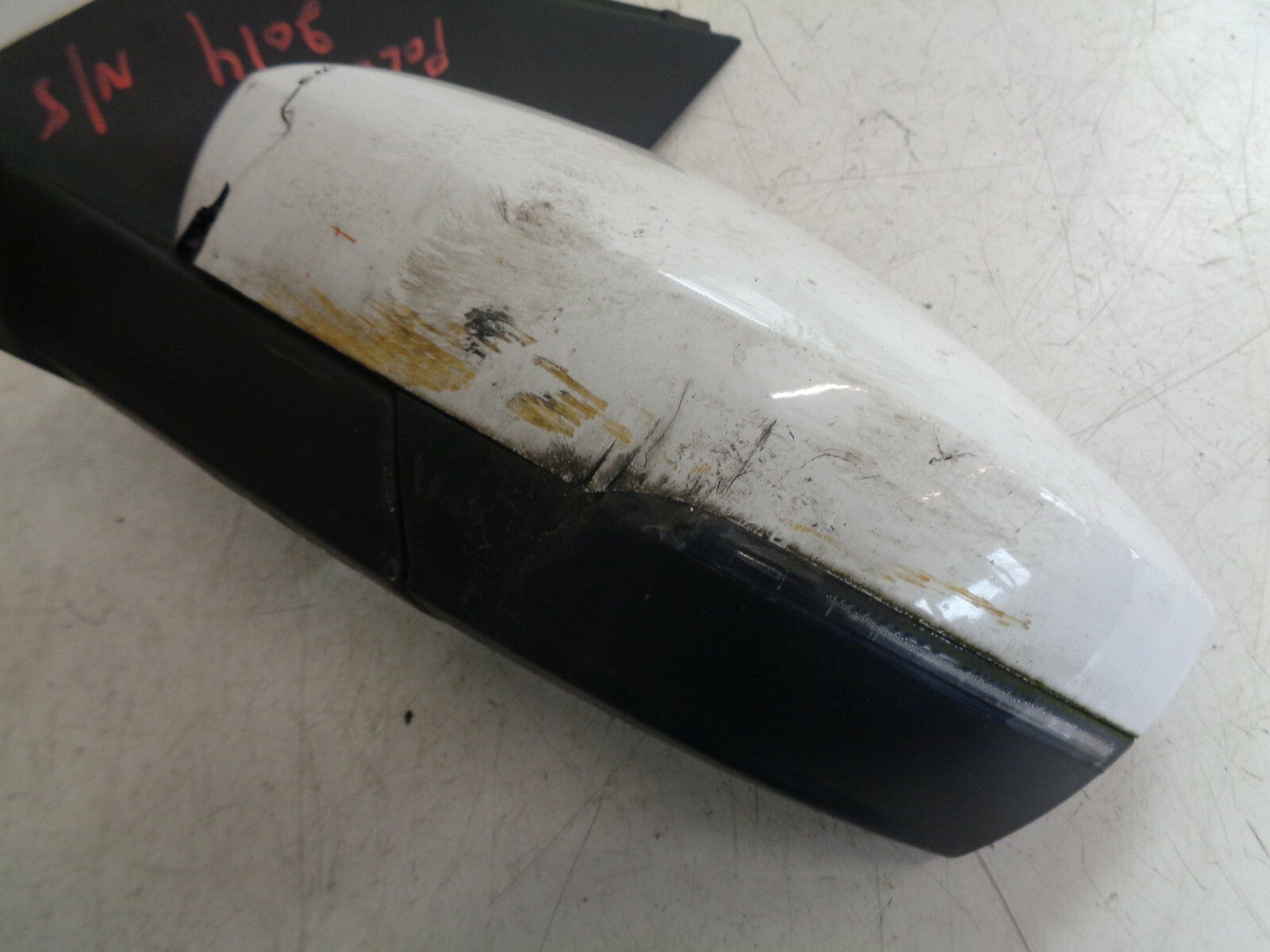 VW VOLKSWAGEN POLO 6R 2014 NS PASSENGER SIDE WING MIRROR WHITE 6R2857501BD