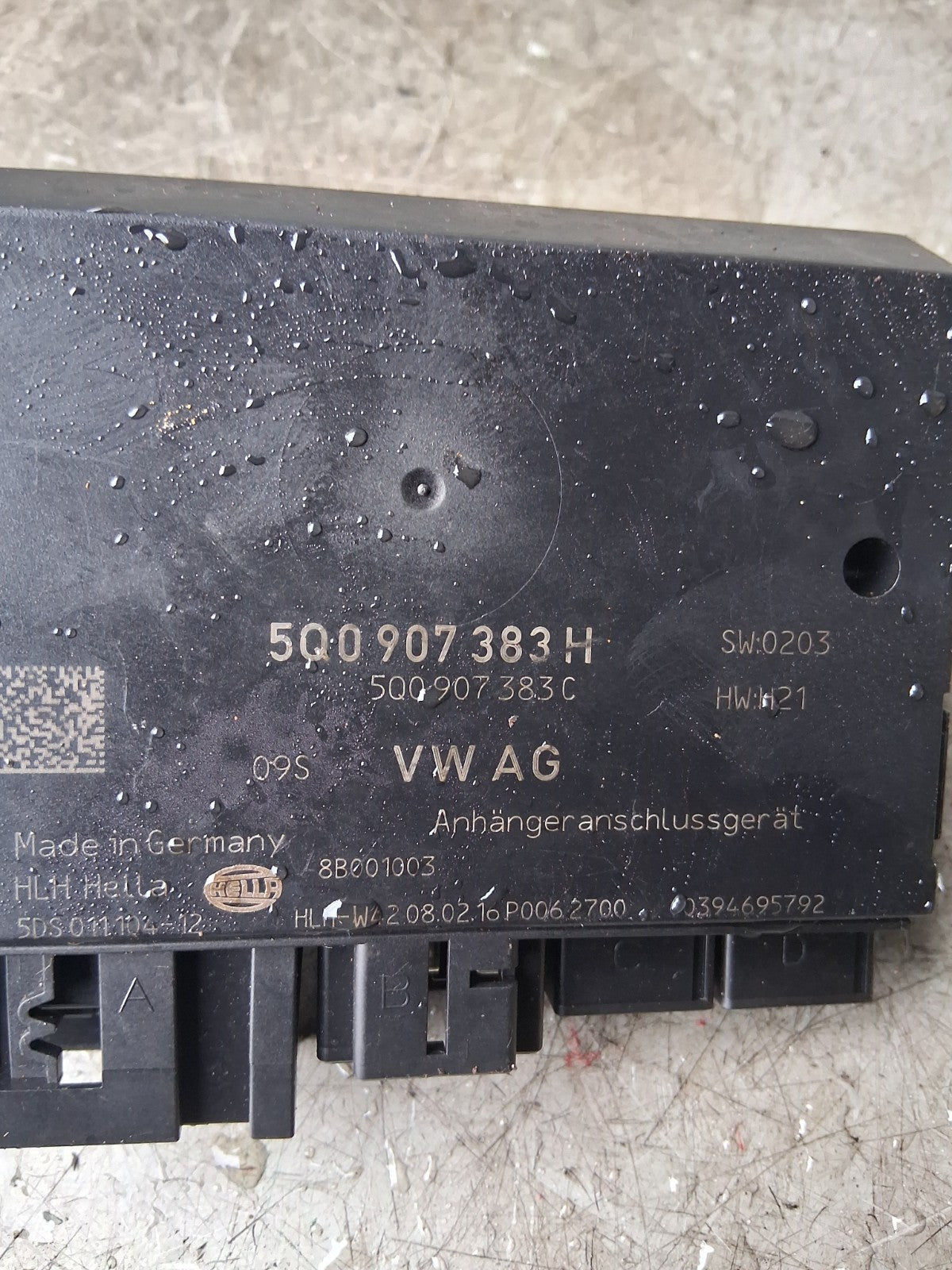 2016 VW VOLKSWAGEN GOLF CONTROL MODULE 5Q0907383C