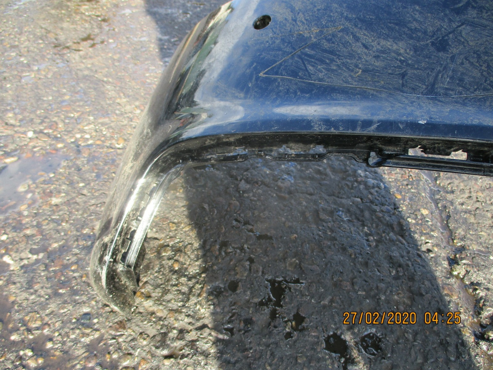 AUDI A1 8X 2018 REAR BACK PLASTIC BUMPER IN BLACK SCRATCHED