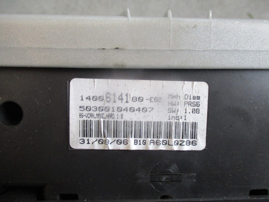 PEUGEOT 807 2006 2.0 HDI SPEEDO CLOCKS INSTRUMENT CLUSTER DIALS 1400614180 E02