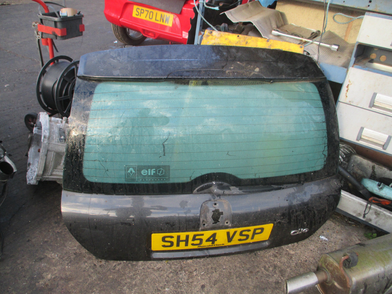 RENAULT CLIO MK2 REAR BARE TAILGATE BOOTLID BLACK