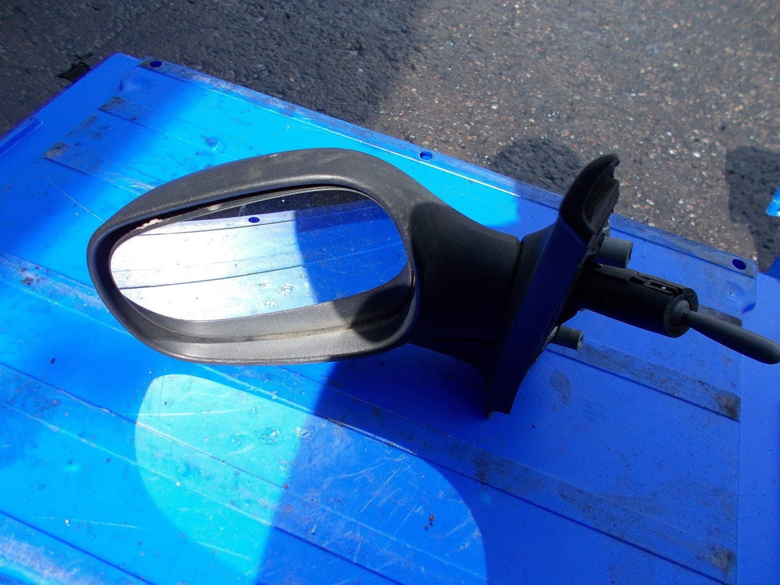 1999 RENAULT CLIO MK2 NS PASSENGER SIDE MANUAL WING MIRROR E2017005 BLACK