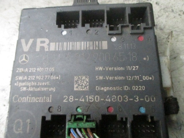 2014 MERCEDES-BENZ E-CLASS C207 FRONT DOOR ECU CONTROL MODULE UNIT 28-4150-4