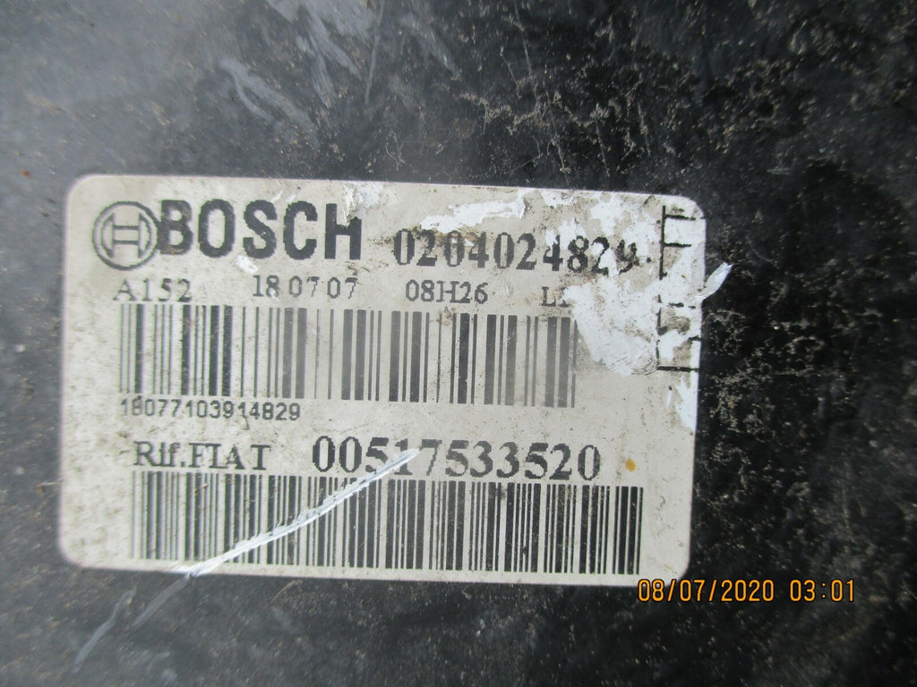 FIAT STILO BRAVO 2007 BRAKE MASTER CYLINDER SERVO 0204024829 00517533520