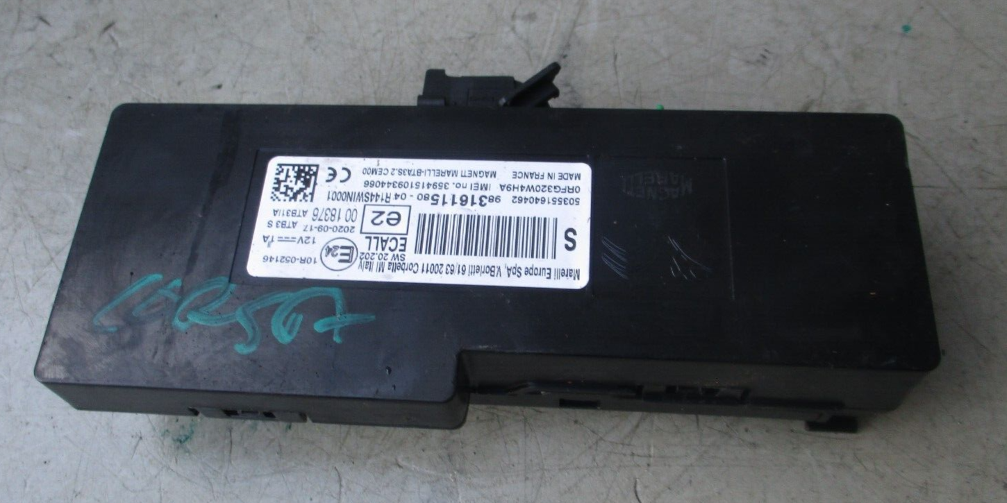 VAUXHALL CORSA F BLUETOOTH CONTROL MODULE 9831611580