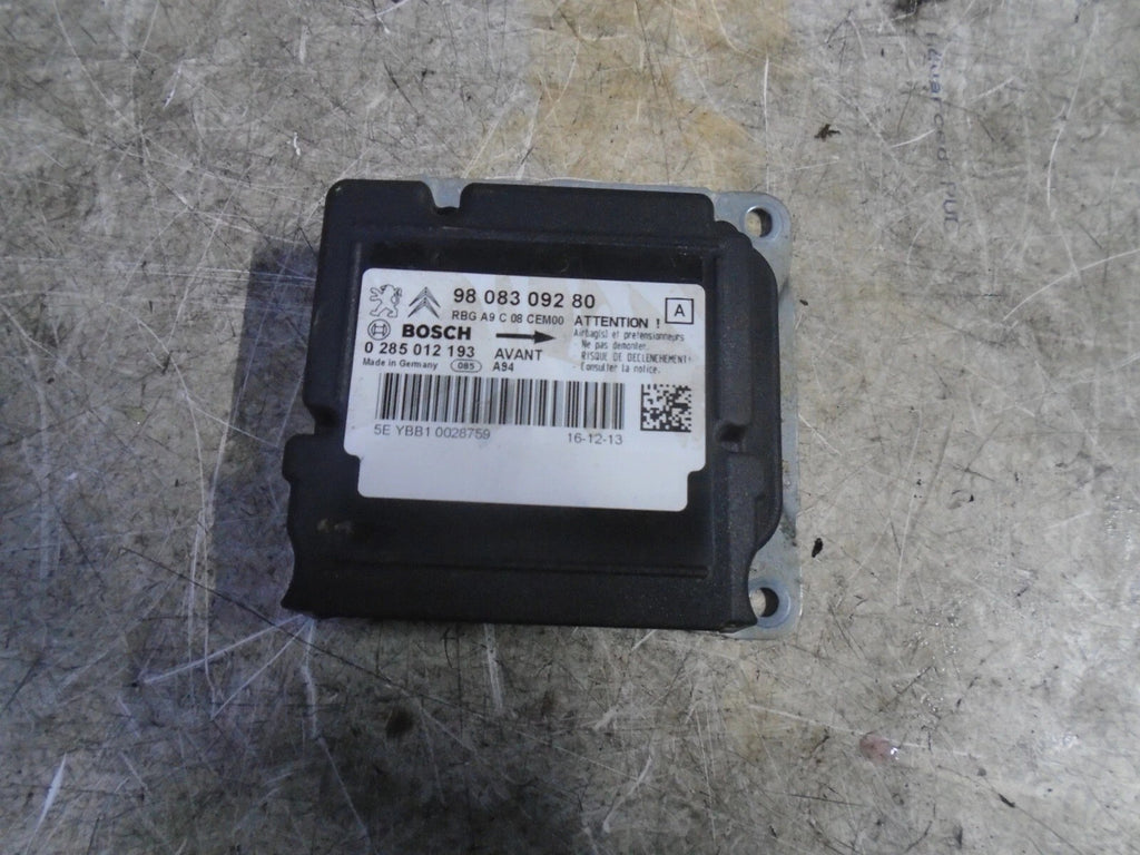 PEUGEOT 2008 2014 AIR BAG ECU MODULE 9808309280