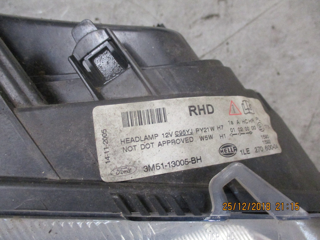 FORD FOCUS MK2 OS DRIVER SIDE HEADLIGHT 3M5113005BH