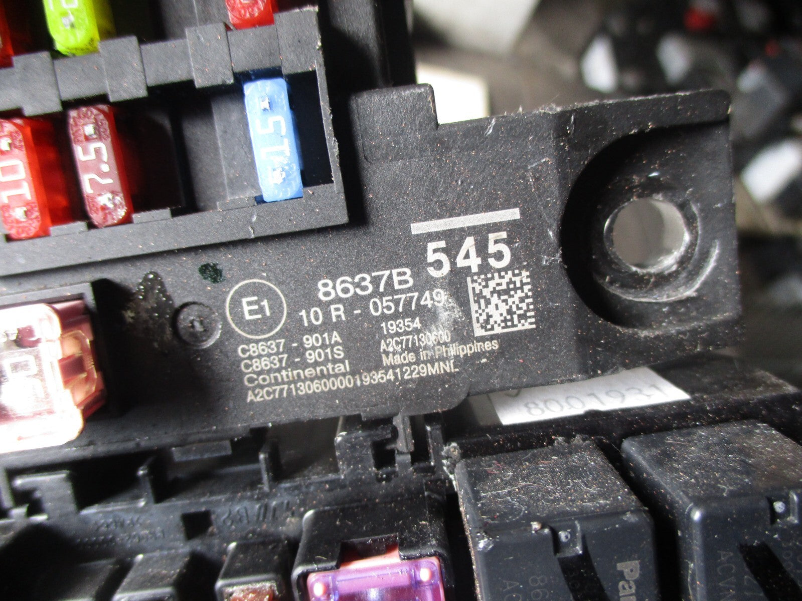 MITSUBISHI ASX 2020 FUSE RELAY JUNCTION BOX 8637B545