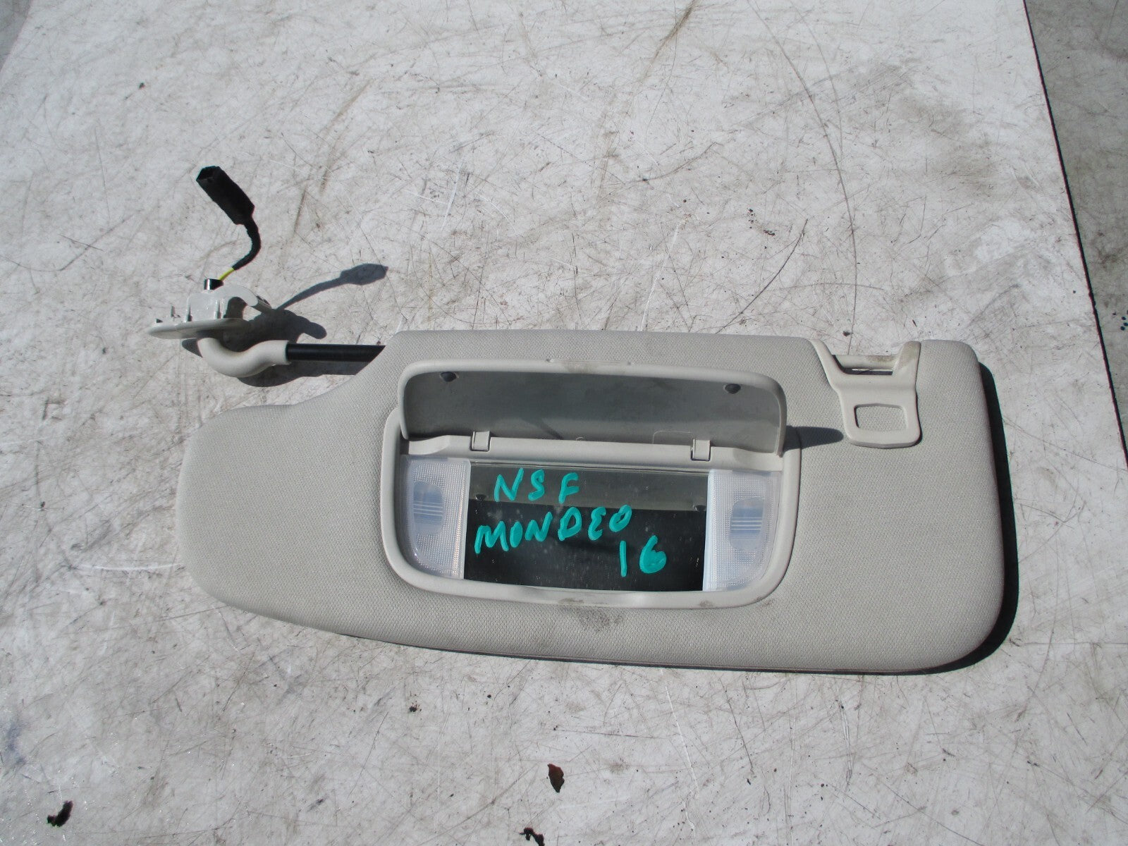 FORD MONDEO MK5 2016 NSF PASSENGER FRONT SUN SHADE VISOR MIRROR LIGHT GREY