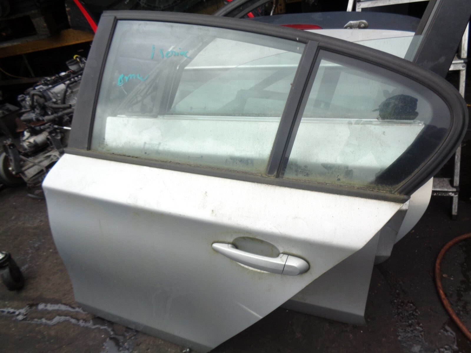 BMW 1 SERIES E87 5 DOOR PASSENGER SIDE REAR COMPLETE DOOR SILVER