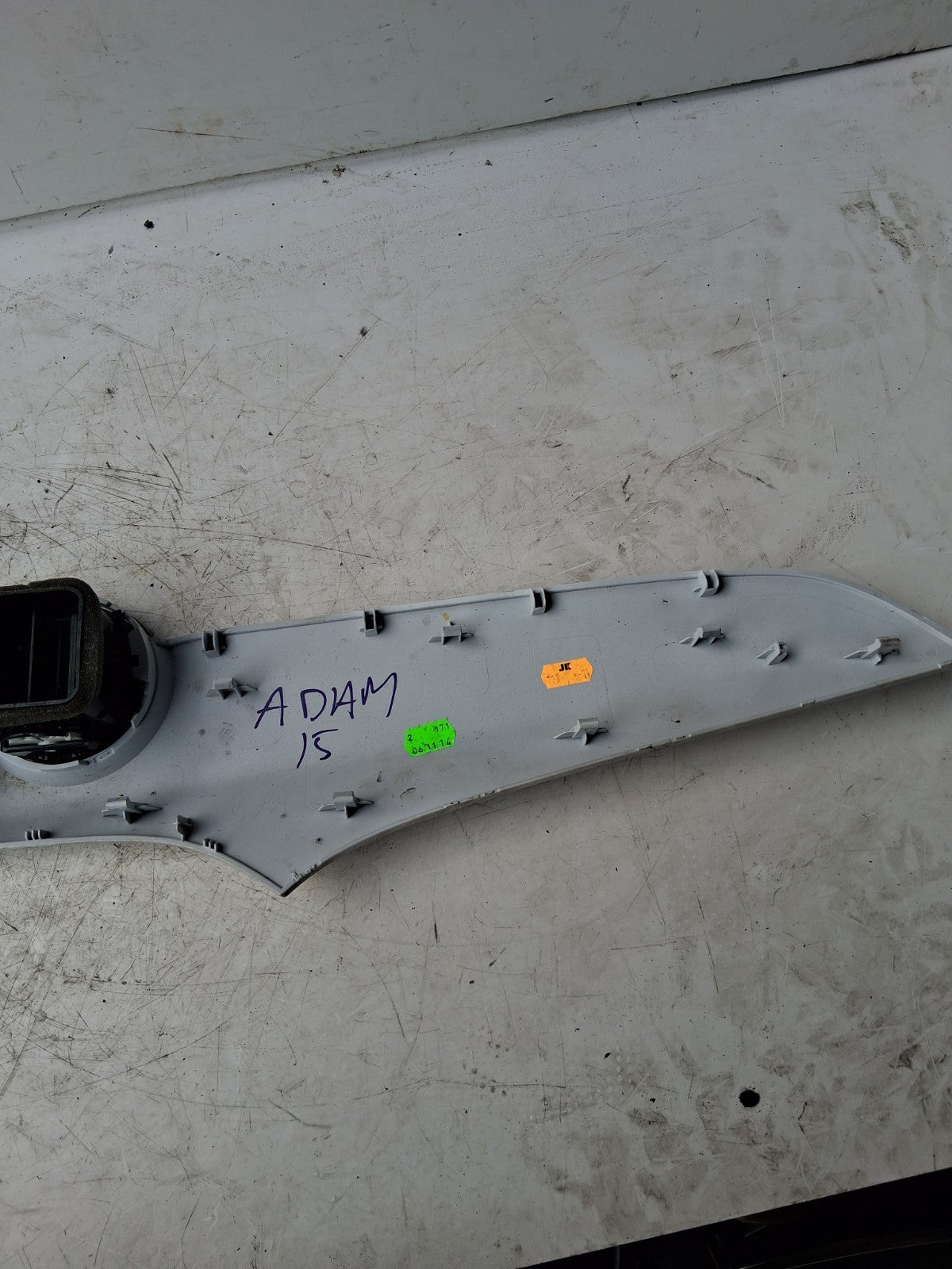 2015 VAUXHALL ADAM CENTRE CONSOLE DASHBOARD TRIM WITH AIR VENT WHITE 13349458RHD