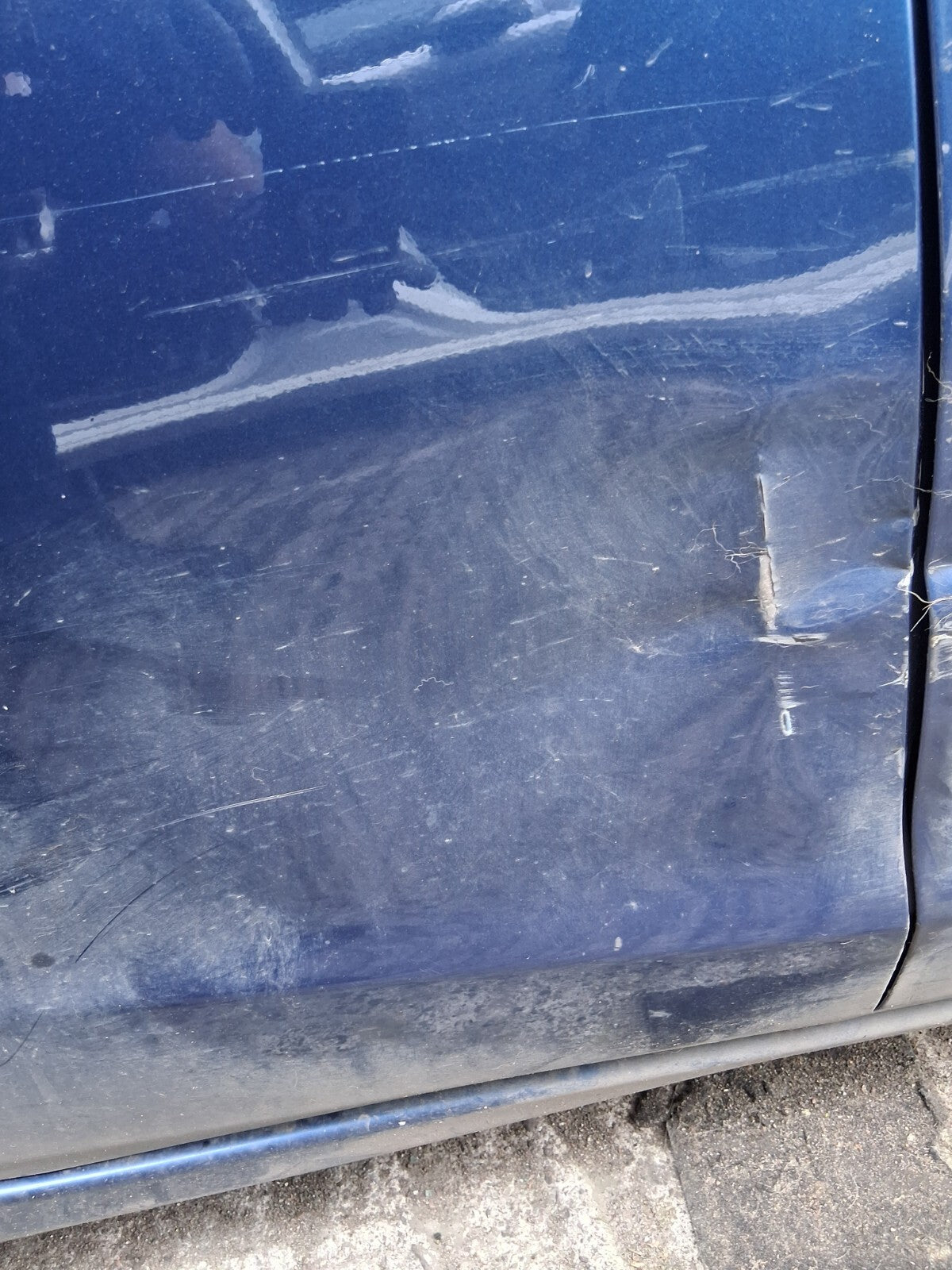 2010 FORD FIESTA MK7 OSR DRIVER SIDE REAR RIGHT COMPLETE DOOR OCEAN BLUE
