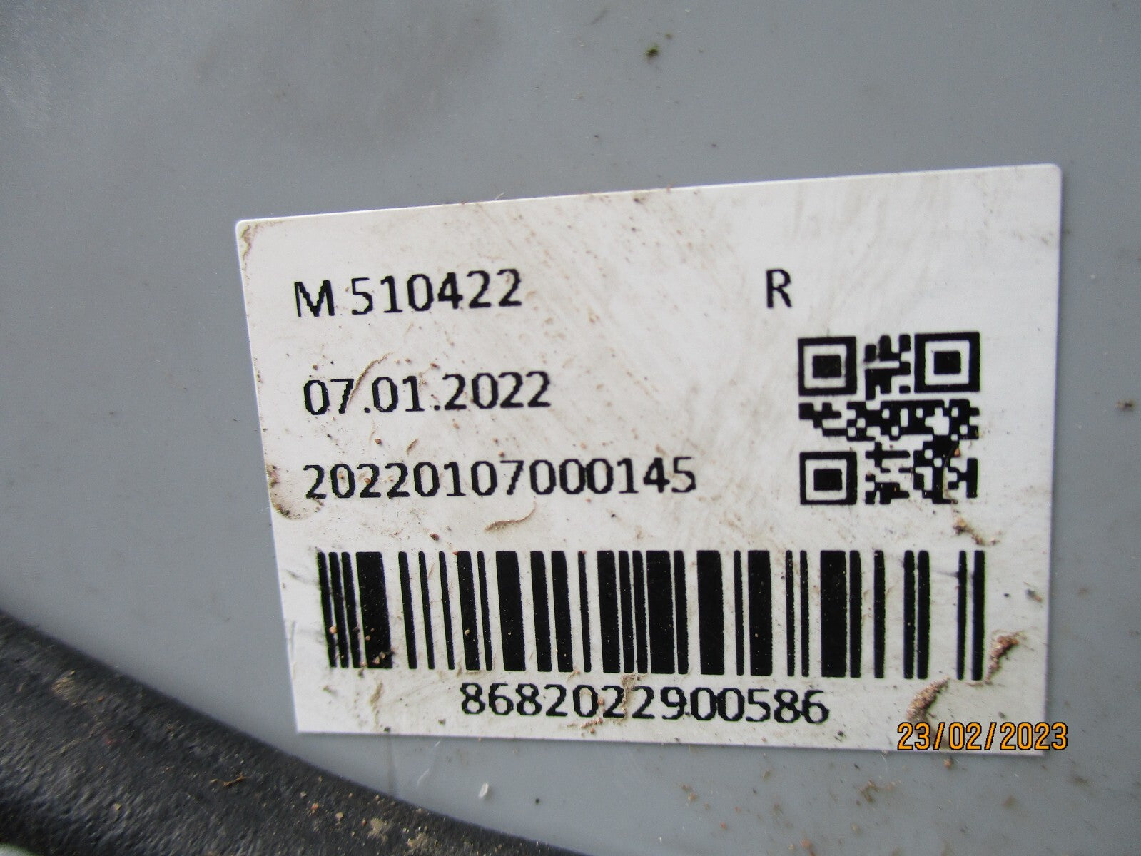 FORD TRANSIT CONNECT 2006 NSF PASSENGER SIDE REAR TAIL LIGHT 2T1413N412AB