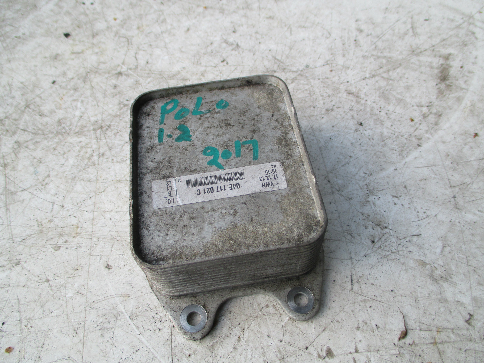 VW VOLKSWAGEN POLO 2017 1.2 PETROL ENGINE OIL COOLER RADIATOR 04E117021C