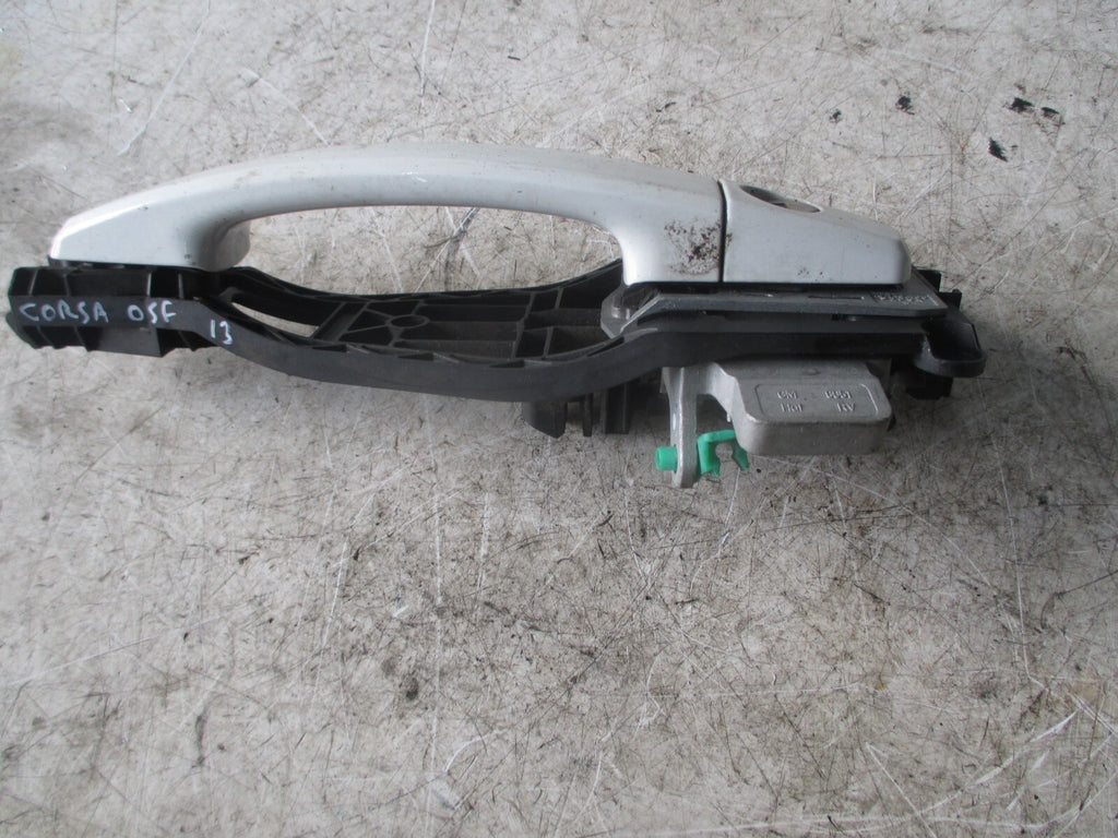 VAUXHALL CORSA D 2013 OSF DRIVER SIDE FRONT WHITE DOOR HANDLE