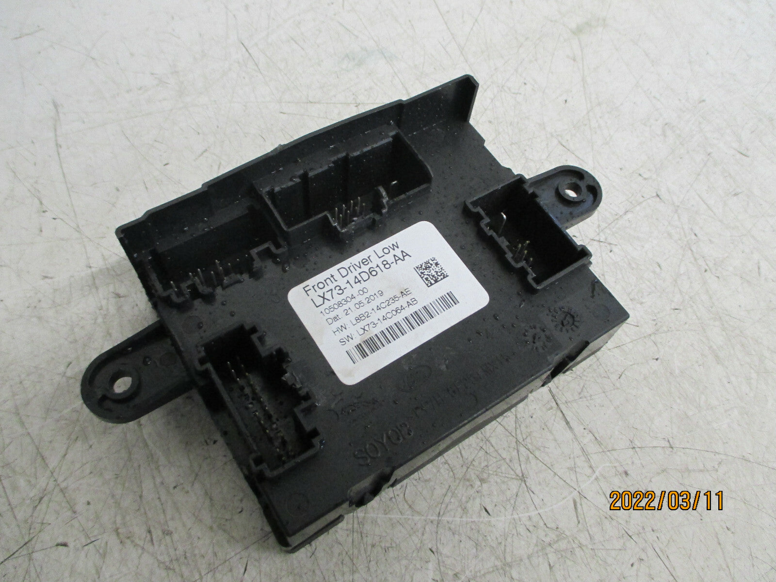 2019 JAGUAR XE OSF DRIVER SIDE FRONT DOOR CONTROL MODULE lx7314d618aa