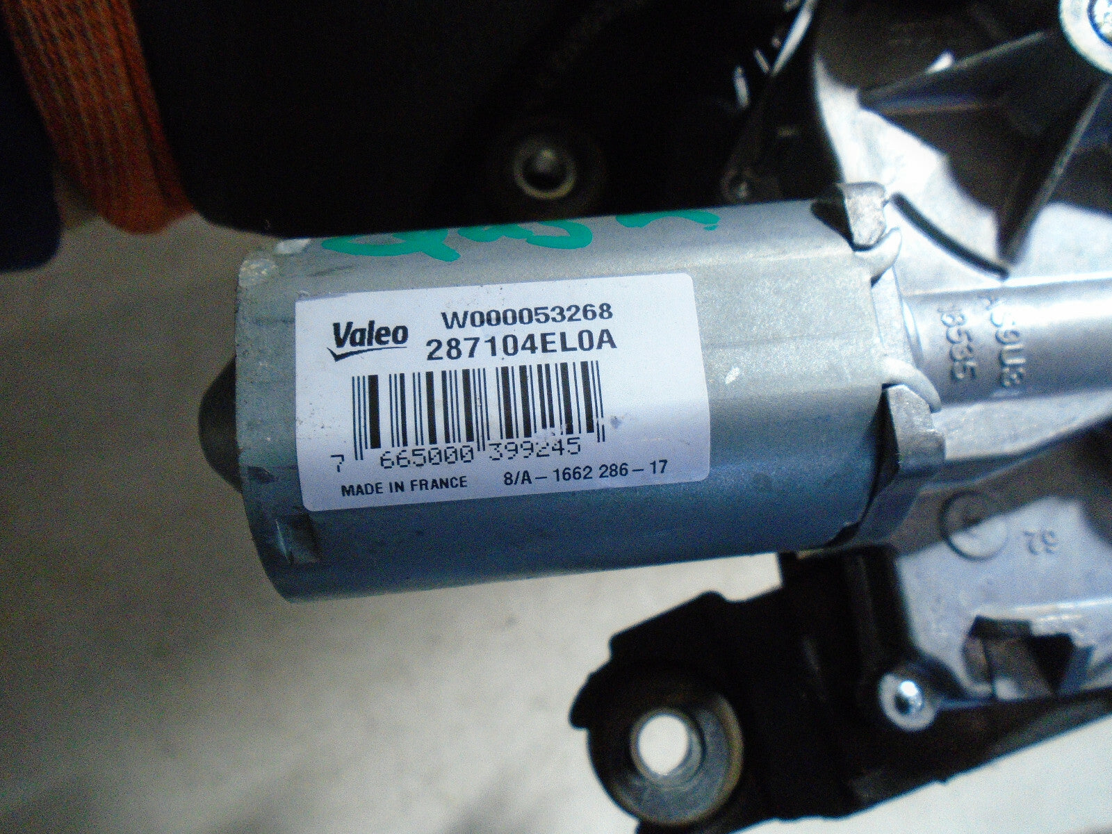 NISSAN QASHQAI J11 2017 REAR WINDSCREEN WIPER MOTOR MECHANISM 287104EL0A
