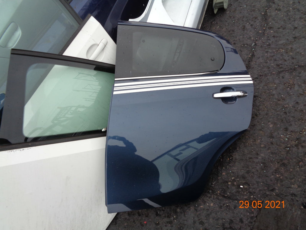 PEUGEOT 108 2018 NSR PASSENGER SIDE REAR DOOR BLUE WHITE STRIP GLASS WINDOW