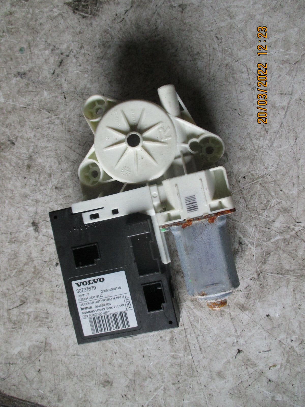 VOLVO V50 2005 OSF FRONT DRIVER SIDE WINDOW MOTOR 30737679