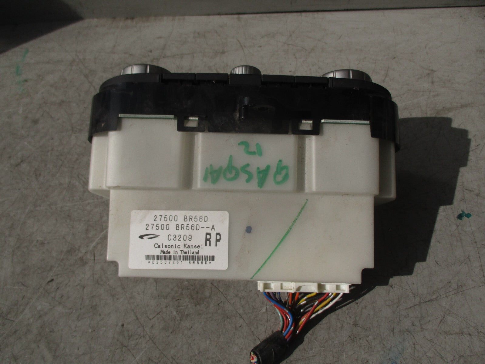 2012 NISSAN QASHQAI J10 HEATER CLIMATE CONTROL SWITCH PANEL 27500BR56D