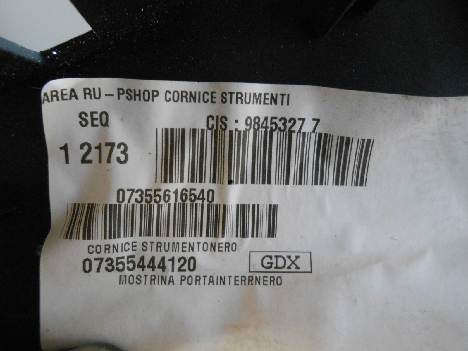 FIAT PANDA 319 (MK3) 2014 SPEEDO CLOCK & STEREO SURROUND TRIM 07355444120