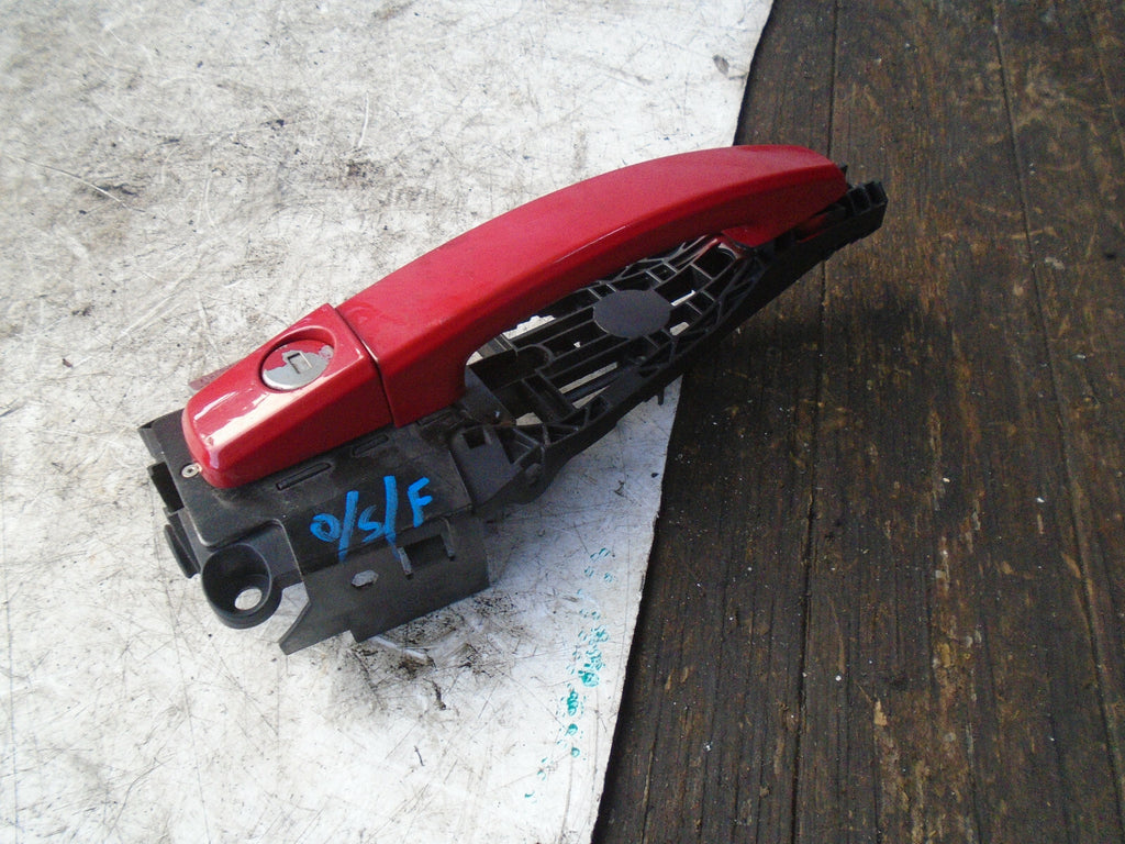 VAUXHALL INSIGNIA A 2014 OSF DRIVER SIDE FRONT DOOR EXTERIOR HANDLE RED