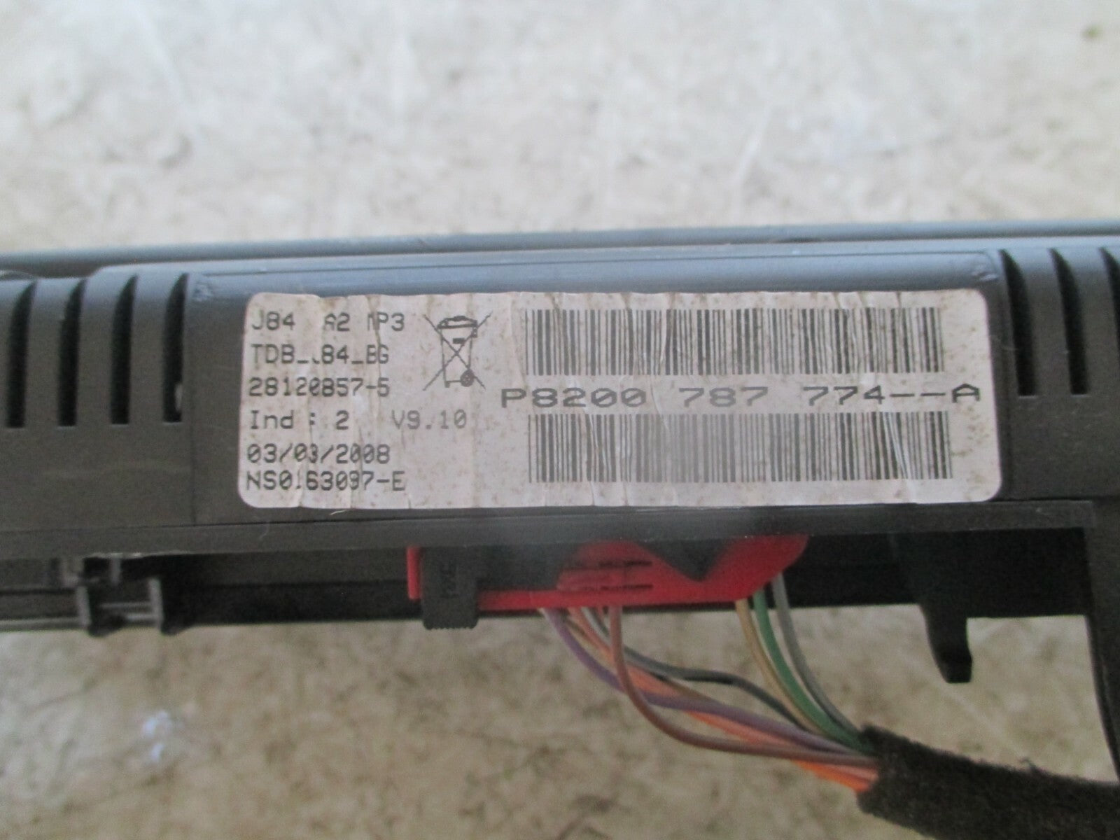 RENAULT SCENIC 2008 MK2 AUTO SPEEDOMETER INSTRUMENT CLUSTER 8200787774