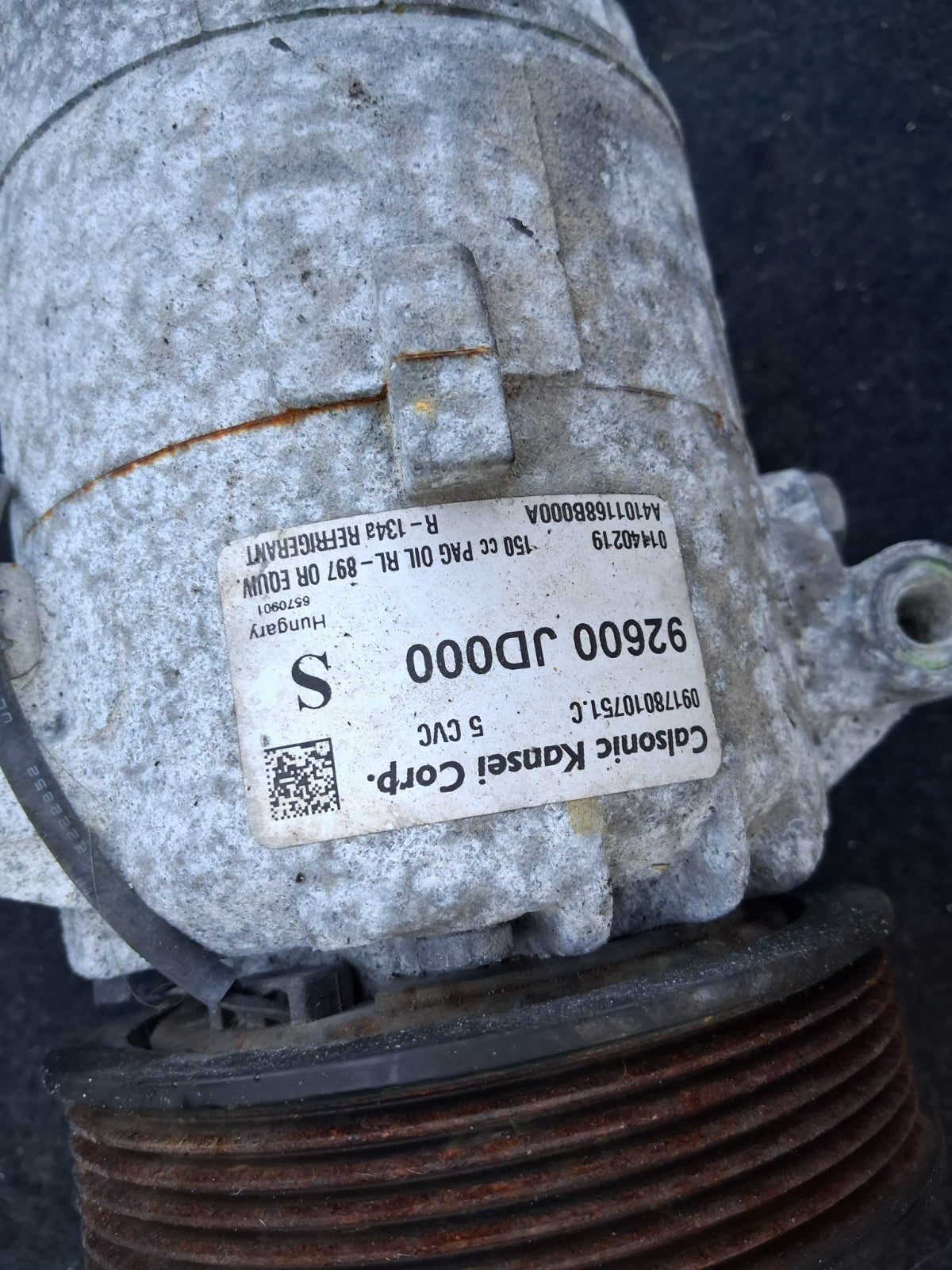 2010 NISSAN QASHQAI J10 1.6 PETROL AC AIR CON COMPRESSOR PUMP 92600JD000