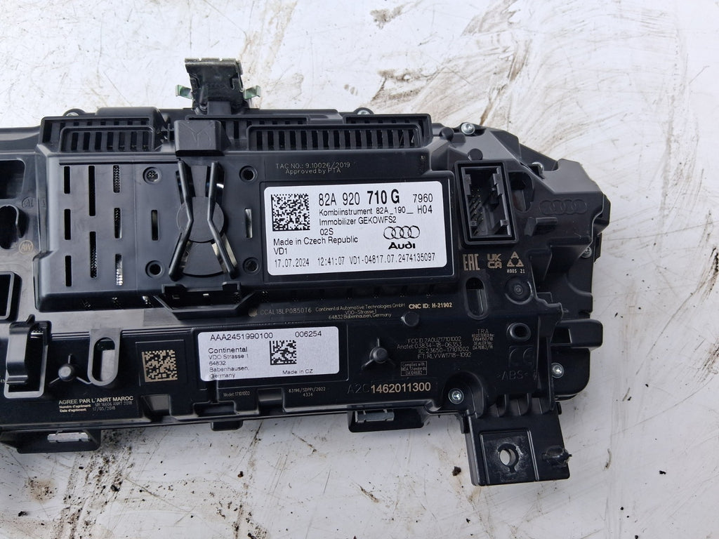 2024 AUDI A1 S LINE MK2 GB 1.0 PETROL SPEEDOMETER INSTRUMENT CLUSTER 82A920710G