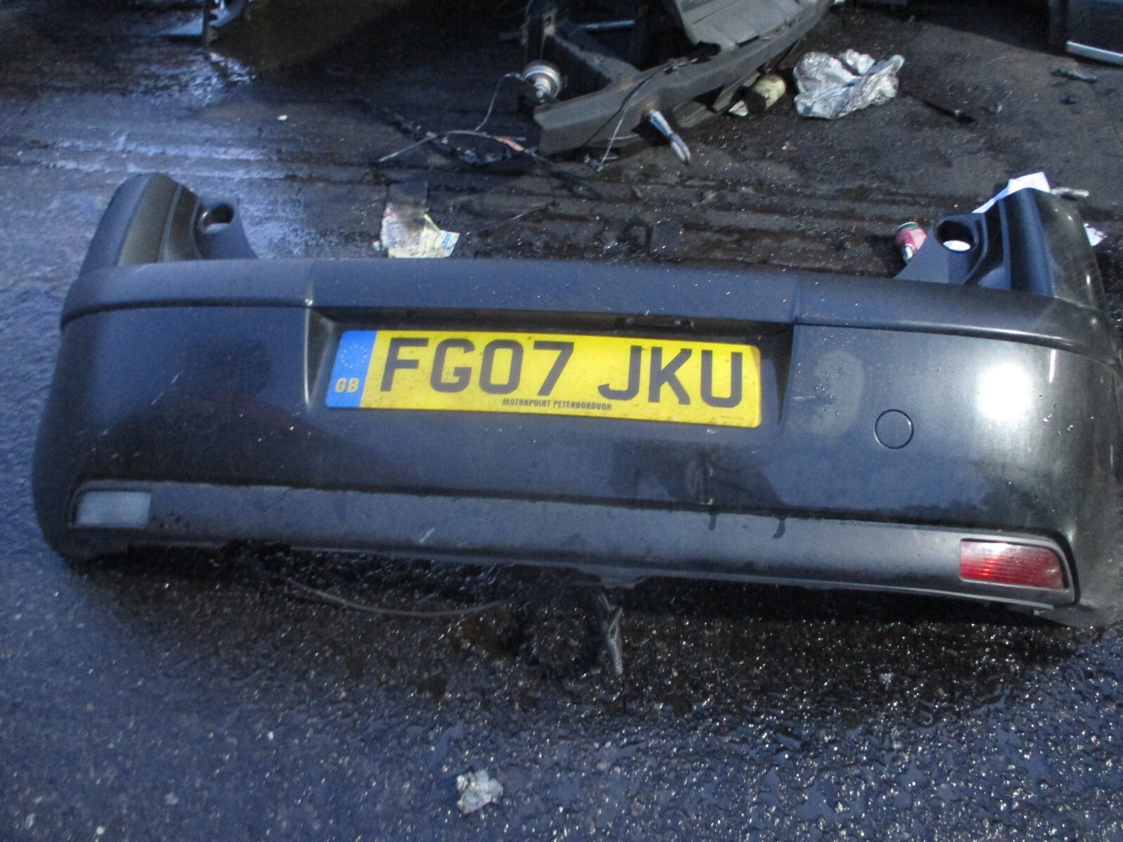 CITROEN C4 2007 REAR COMPLETE BUMPER BLACK