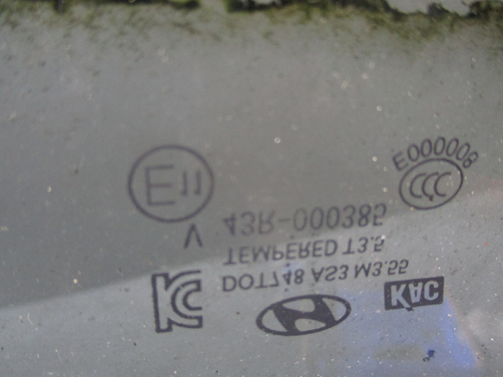 HYUNDAI I40 2015 NSR PASSENGER SIDE REAR WINDOW GLASS