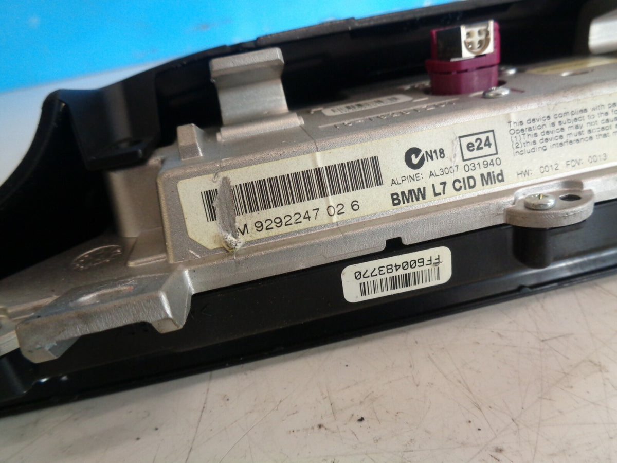 BMW 3 SERIES F30 2017 DISPLAY 6.5'' MULTIFUNCTION DISPLAY SCREEN DAMAGED 9292247